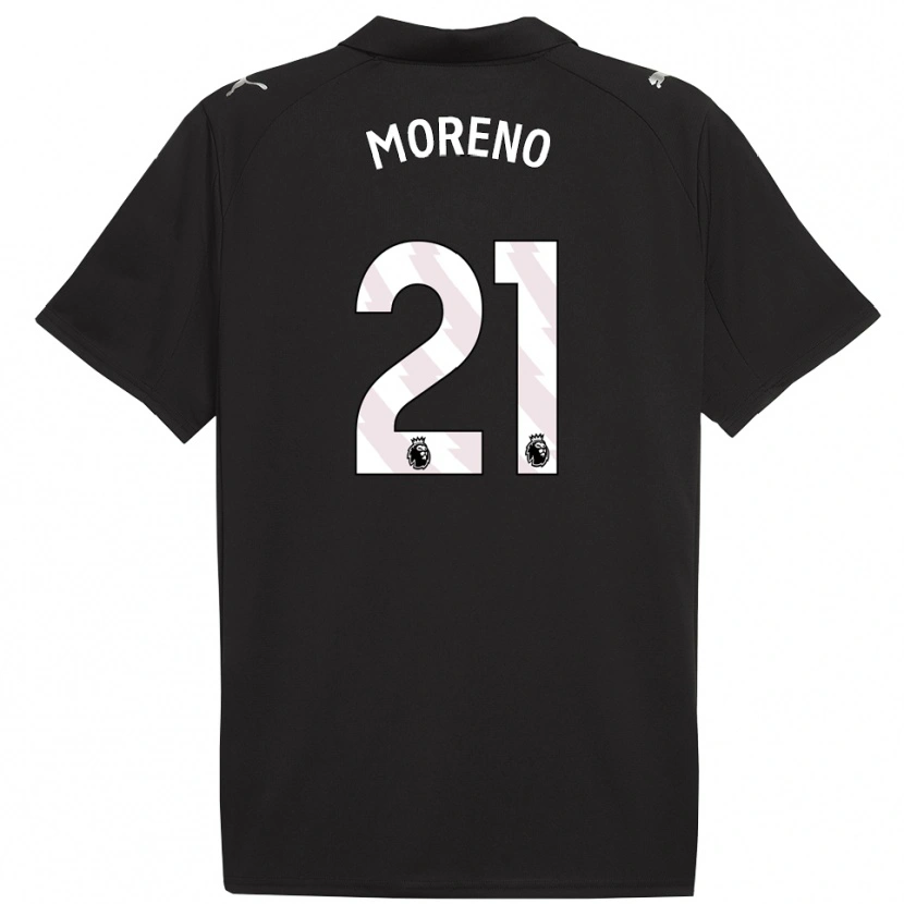 Danxen Herren Marlos Moreno #21 Schwarz Weiß Auswärtstrikot Trikot 2025/26 T-Shirt
