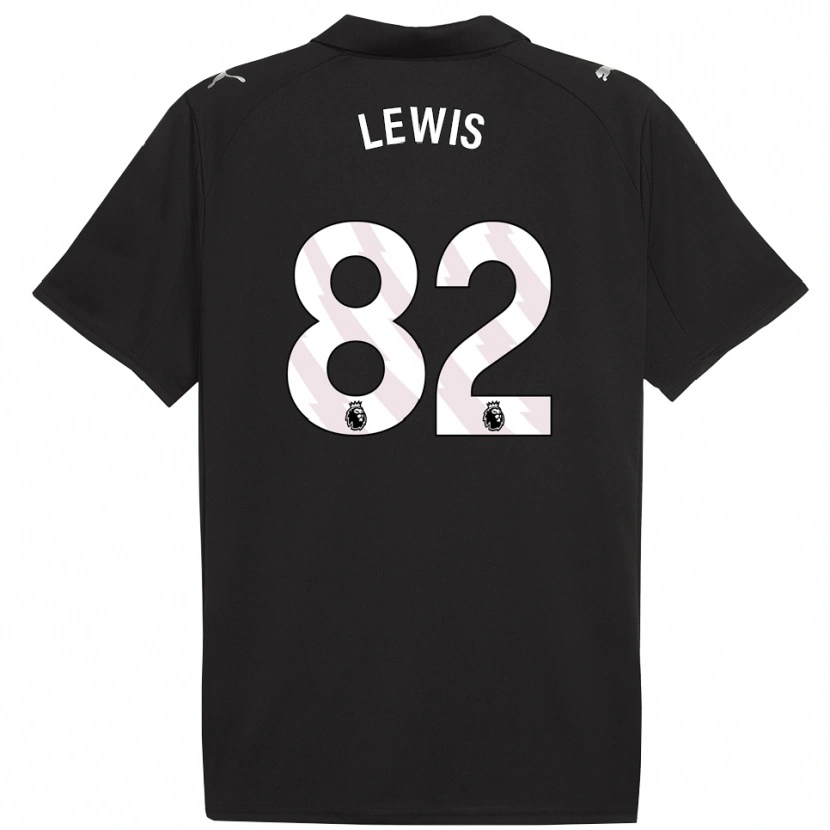 Danxen Herren Rico Lewis #82 Schwarz Weiß Auswärtstrikot Trikot 2025/26 T-Shirt