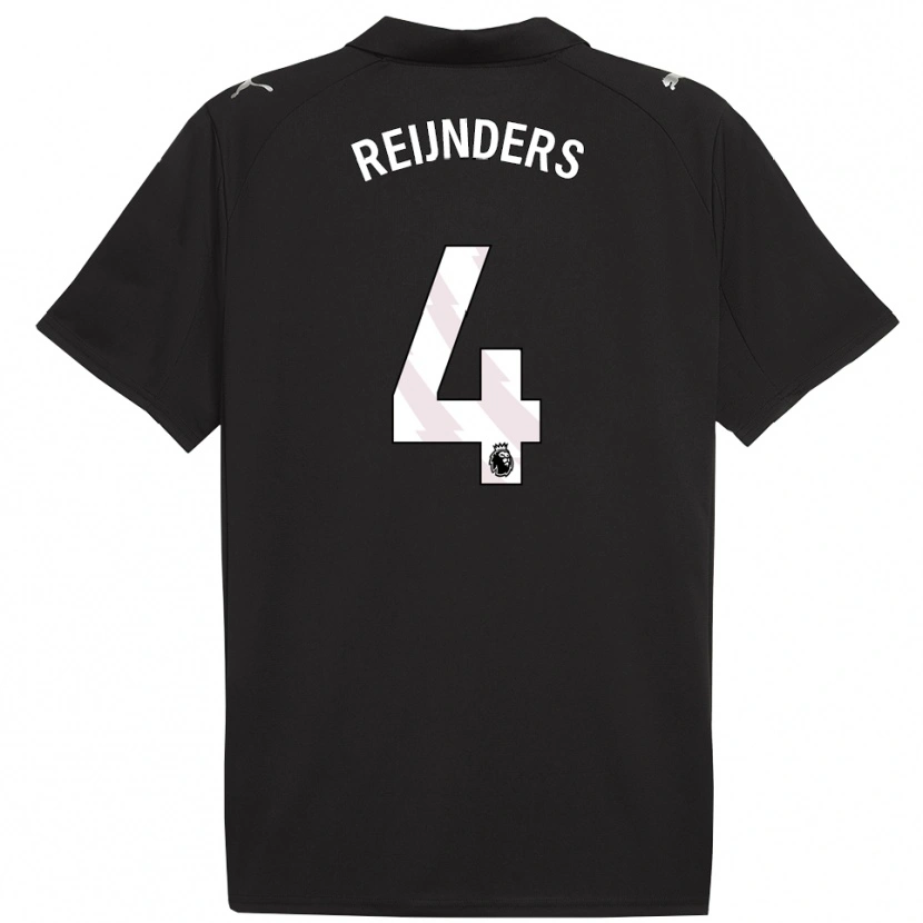 Danxen Herren Tijjani Reijnders #4 Schwarz Weiß Auswärtstrikot Trikot 2025/26 T-Shirt