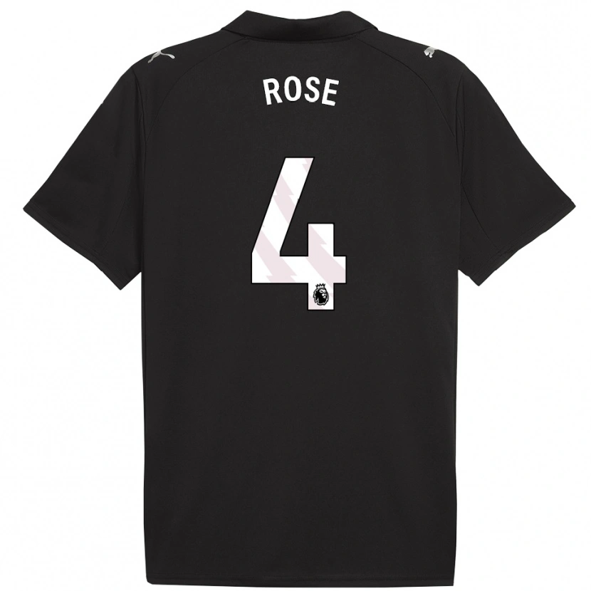 Danxen Herren Jade Rose #4 Schwarz Weiß Auswärtstrikot Trikot 2025/26 T-Shirt