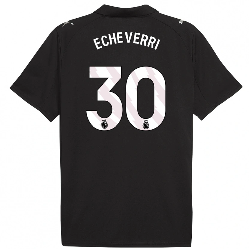 Danxen Herren Claudio Echeverri #30 Schwarz Weiß Auswärtstrikot Trikot 2025/26 T-Shirt