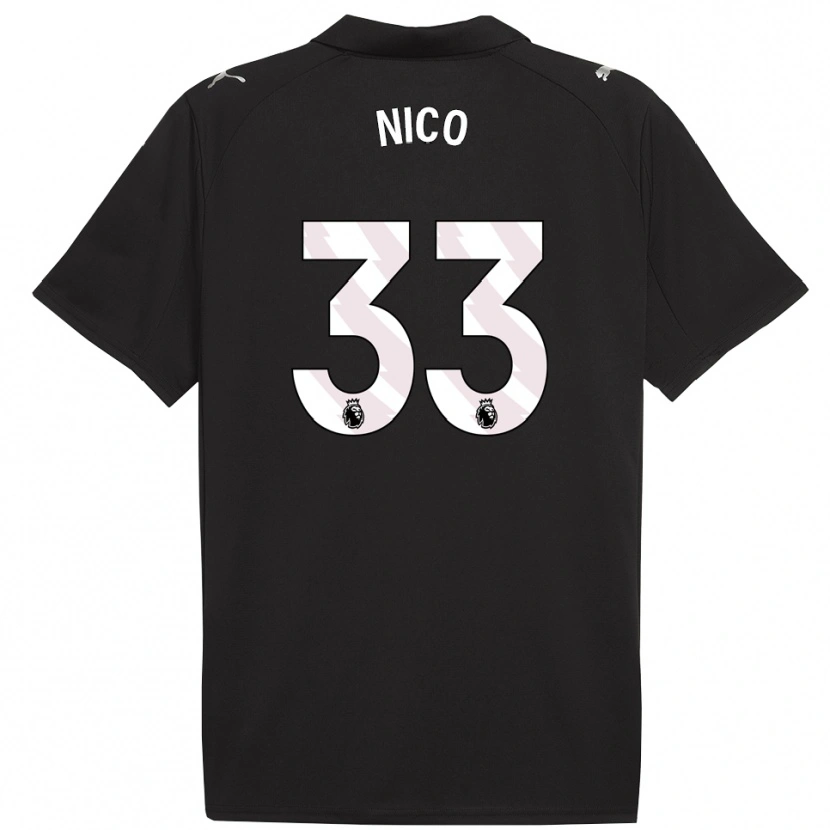 Danxen Herren Nico O'reilly #33 Schwarz Weiß Auswärtstrikot Trikot 2025/26 T-Shirt