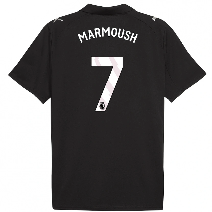 Danxen Herren Omar Marmoush #7 Schwarz Weiß Auswärtstrikot Trikot 2025/26 T-Shirt