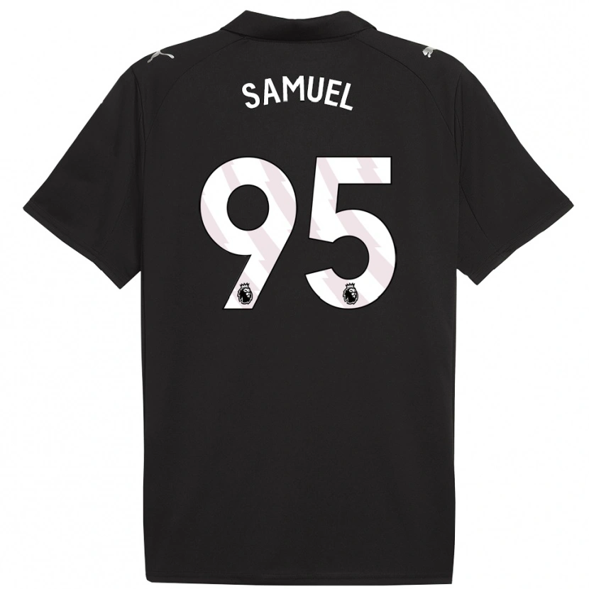Danxen Herren Lakyle Samuel #95 Schwarz Weiß Auswärtstrikot Trikot 2025/26 T-Shirt