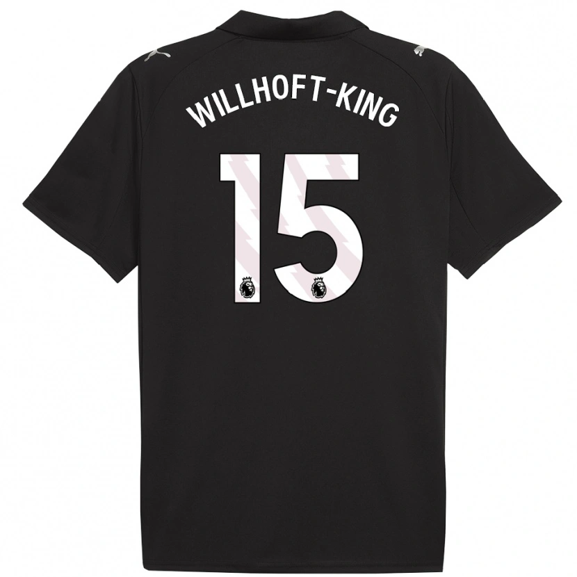 Danxen Herren Han Willhoft-King #15 Schwarz Weiß Auswärtstrikot Trikot 2025/26 T-Shirt