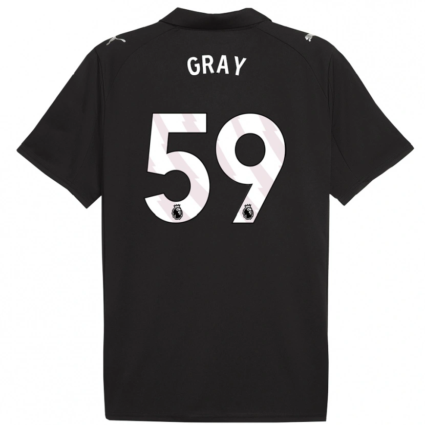 Danxen Herren Charlie Gray #59 Schwarz Weiß Auswärtstrikot Trikot 2025/26 T-Shirt