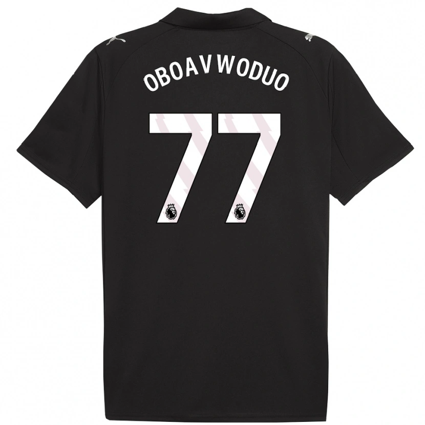 Danxen Herren Justin Oboavwoduo #77 Schwarz Weiß Auswärtstrikot Trikot 2025/26 T-Shirt
