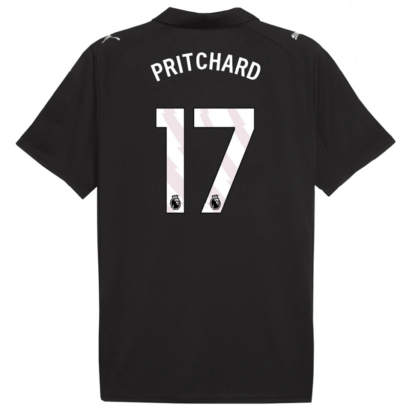 Danxen Herren Poppy Pritchard #17 Schwarz Weiß Auswärtstrikot Trikot 2025/26 T-Shirt