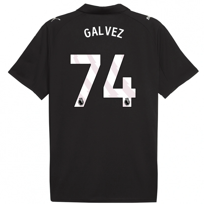 Danxen Herren Tomas Galvez #74 Schwarz Weiß Auswärtstrikot Trikot 2025/26 T-Shirt