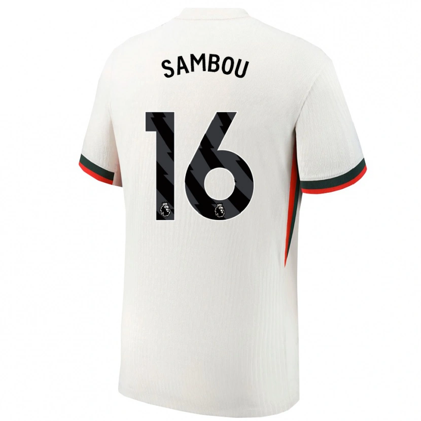 Danxen Herren Gabriel Sambou #16 Weiß Grün Auswärtstrikot Trikot 2025/26 T-Shirt