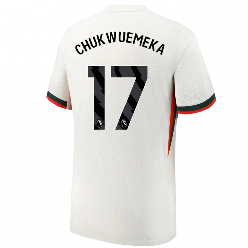 Danxen Herren Carney Chukwuemeka #17 Weiß Grün Auswärtstrikot Trikot 2025/26 T-Shirt