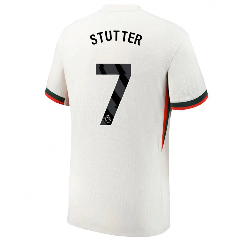 Danxen Herren Ronnie Stutter #7 Weiß Grün Auswärtstrikot Trikot 2025/26 T-Shirt