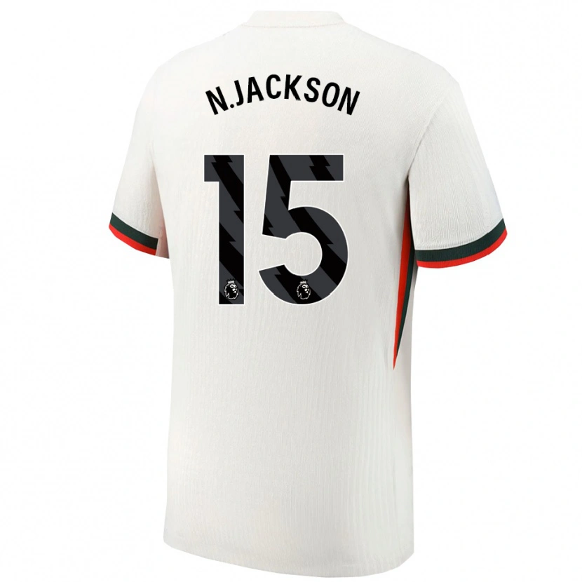 Danxen Herren Nicolas Jackson #15 Weiß Grün Auswärtstrikot Trikot 2025/26 T-Shirt