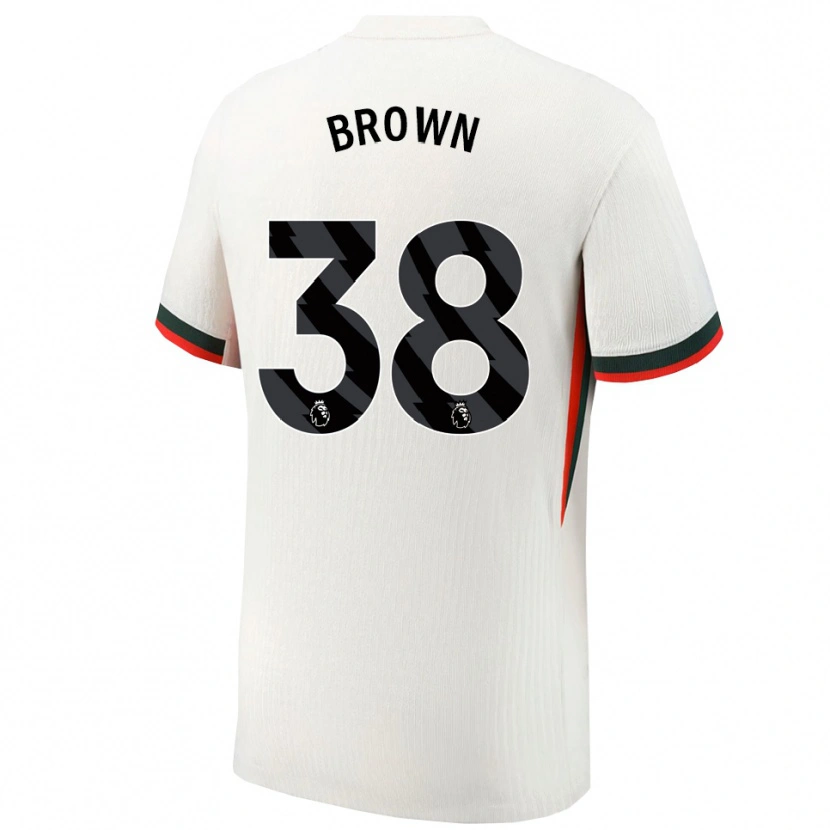 Danxen Herren Cerys Brown #38 Weiß Grün Auswärtstrikot Trikot 2025/26 T-Shirt