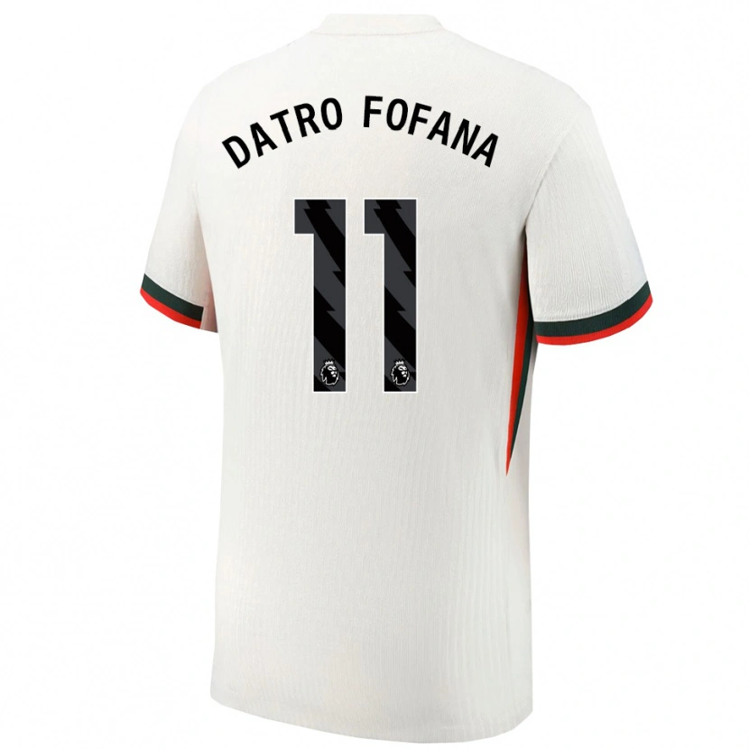 Danxen Herren David Datro Fofana #11 Weiß Grün Auswärtstrikot Trikot 2025/26 T-Shirt