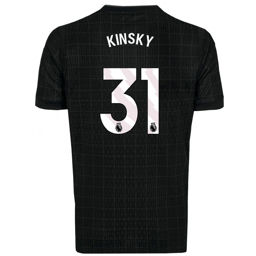 Danxen Herren Antonín Kinský #31 Schwarz Grau Auswärtstrikot Trikot 2025/26 T-Shirt