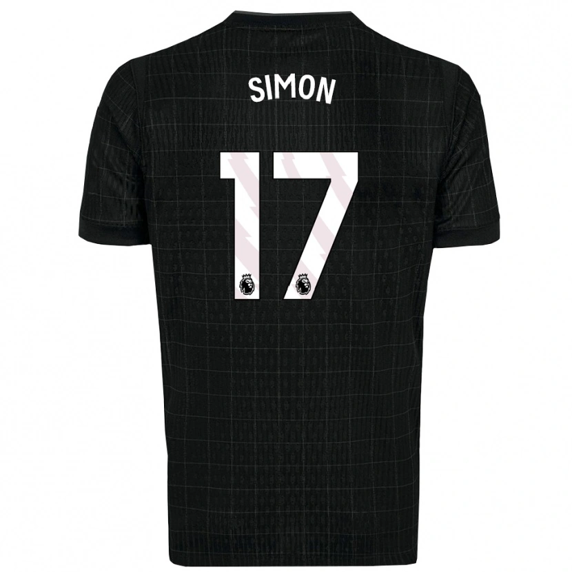 Danxen Herren Kyah Simon #17 Schwarz Grau Auswärtstrikot Trikot 2025/26 T-Shirt