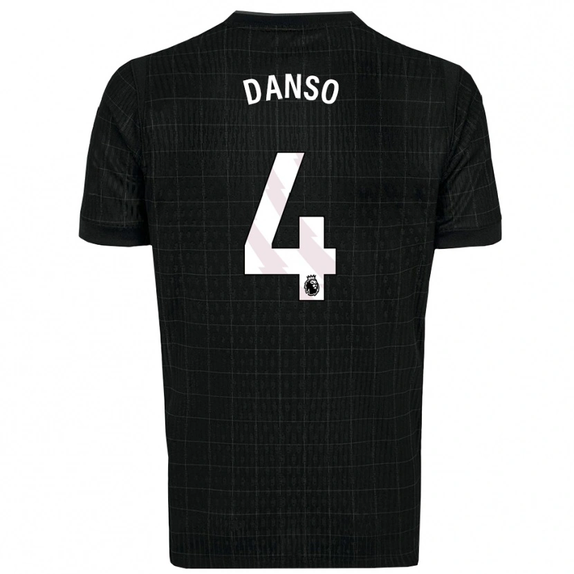 Danxen Herren Kevin Danso #4 Schwarz Grau Auswärtstrikot Trikot 2025/26 T-Shirt