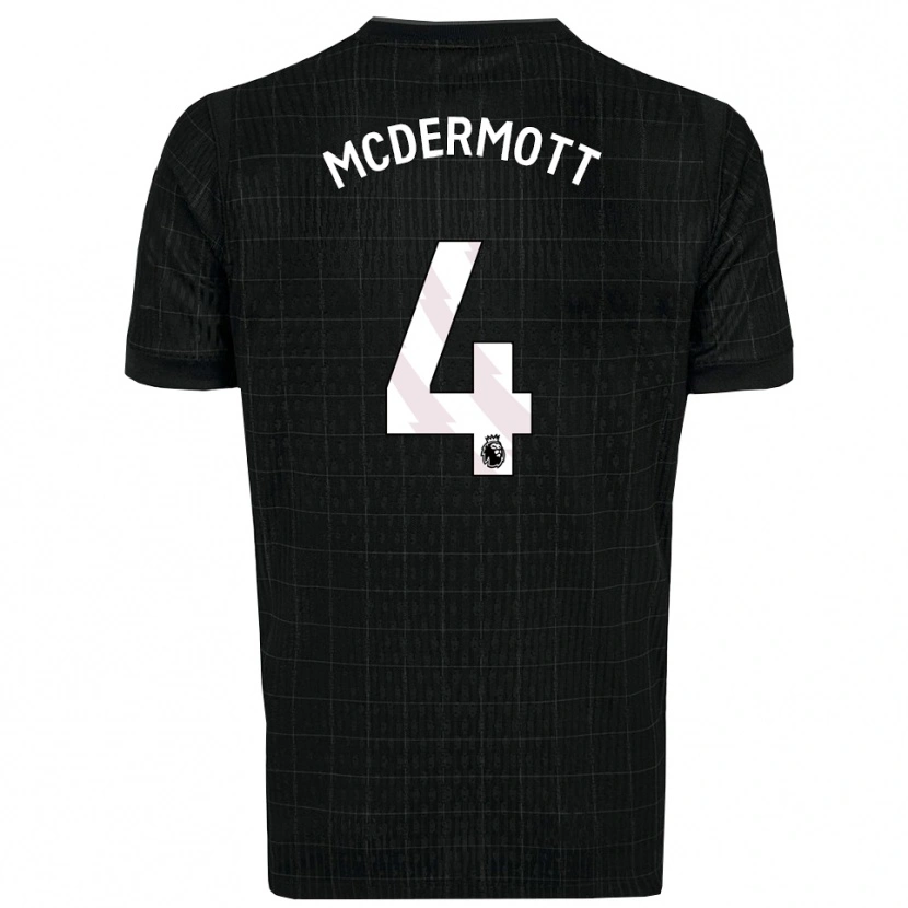 Danxen Herren Pele Arganese-Mcdermott #4 Schwarz Grau Auswärtstrikot Trikot 2025/26 T-Shirt