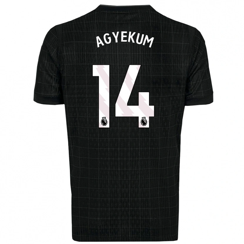 Danxen Herren Ezra Agyekum #14 Schwarz Grau Auswärtstrikot Trikot 2025/26 T-Shirt