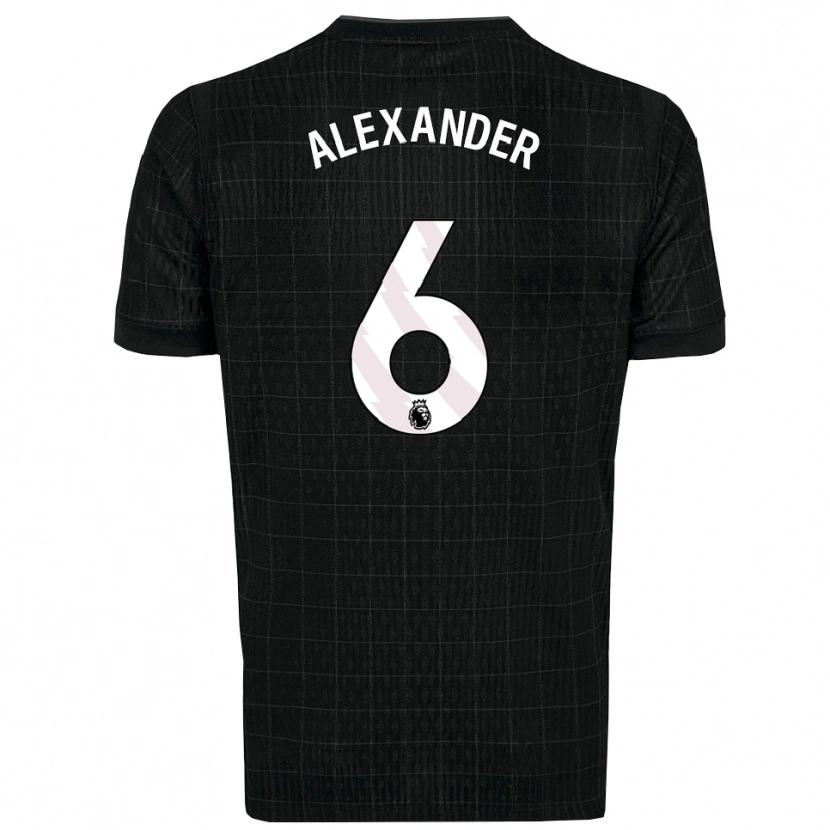 Danxen Herren Reiss-Alexander Russell-Denny #6 Schwarz Grau Auswärtstrikot Trikot 2025/26 T-Shirt