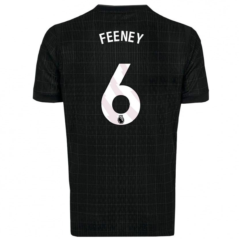 Danxen Herren George Feeney #6 Schwarz Grau Auswärtstrikot Trikot 2025/26 T-Shirt