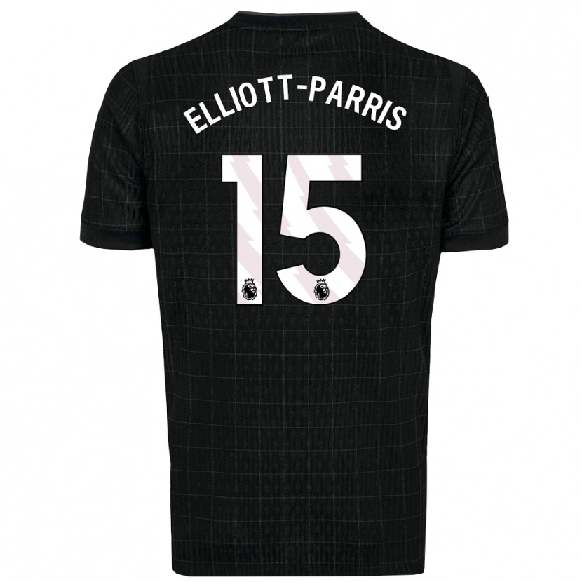 Danxen Herren Reiss Elliott-Parris #15 Schwarz Grau Auswärtstrikot Trikot 2025/26 T-Shirt