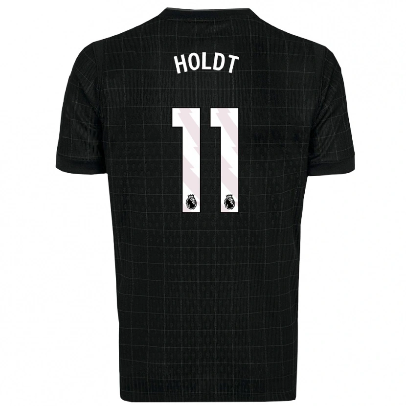 Danxen Herren Olivia Holdt #11 Schwarz Grau Auswärtstrikot Trikot 2025/26 T-Shirt