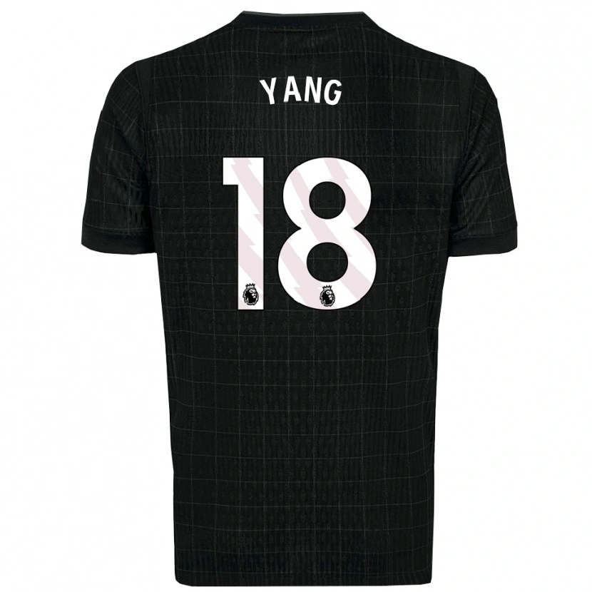 Danxen Herren Min-Hyeok Yang #18 Schwarz Grau Auswärtstrikot Trikot 2025/26 T-Shirt