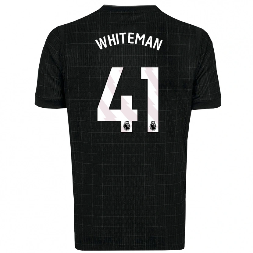 Danxen Herren Alfie Whiteman #41 Schwarz Grau Auswärtstrikot Trikot 2025/26 T-Shirt