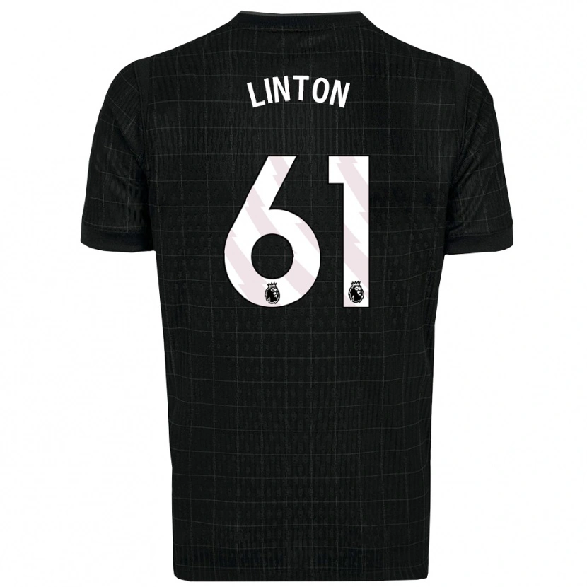 Danxen Herren Jahziah Linton #61 Schwarz Grau Auswärtstrikot Trikot 2025/26 T-Shirt
