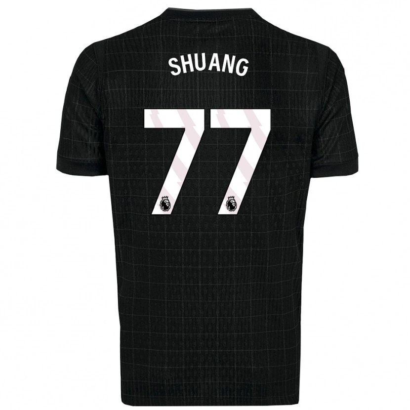 Danxen Herren Wang Shuang #77 Schwarz Grau Auswärtstrikot Trikot 2025/26 T-Shirt