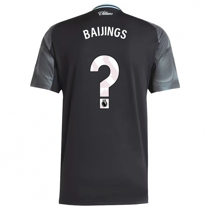 Danxen Herren Jill Baijings #0 Schwarz Himmelblau Auswärtstrikot Trikot 2025/26 T-Shirt