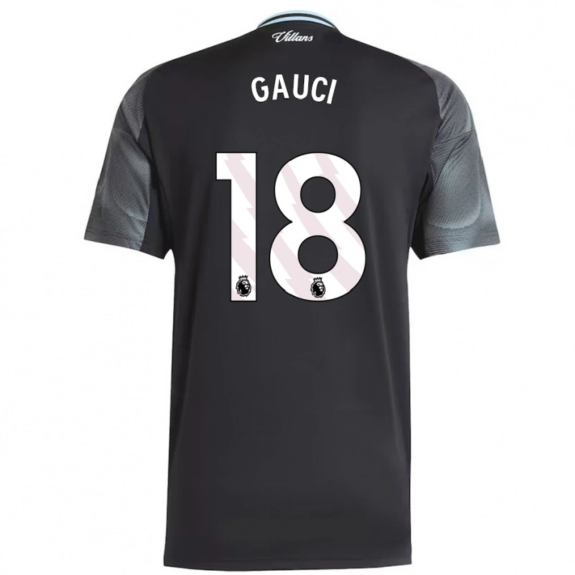 Danxen Herren Joe Gauci #18 Schwarz Himmelblau Auswärtstrikot Trikot 2025/26 T-Shirt