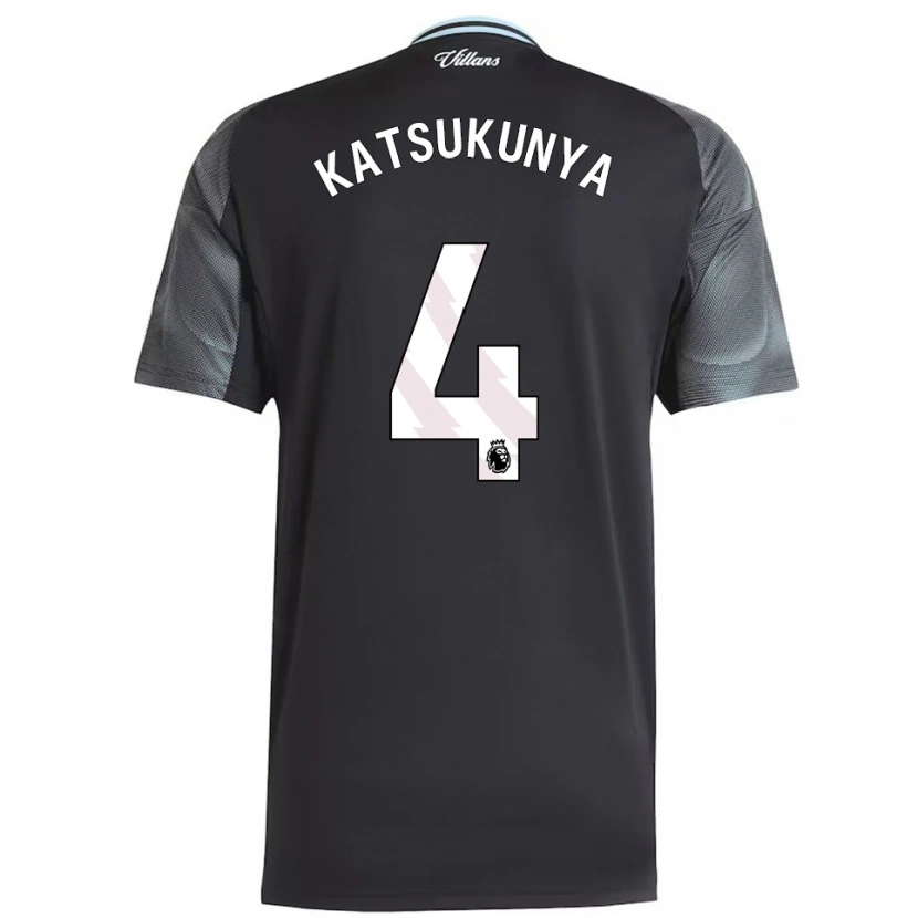 Danxen Herren Thierry Katsukunya #4 Schwarz Himmelblau Auswärtstrikot Trikot 2025/26 T-Shirt