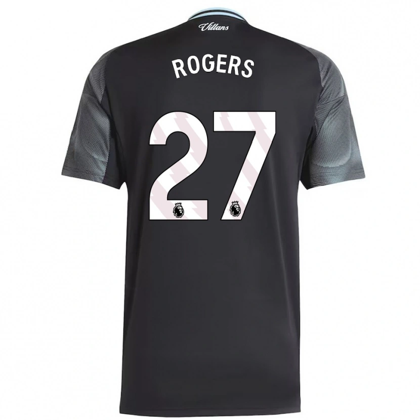 Danxen Herren Morgan Rogers #27 Schwarz Himmelblau Auswärtstrikot Trikot 2025/26 T-Shirt