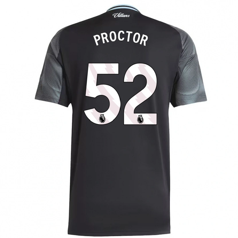 Danxen Herren Sam Proctor #52 Schwarz Himmelblau Auswärtstrikot Trikot 2025/26 T-Shirt