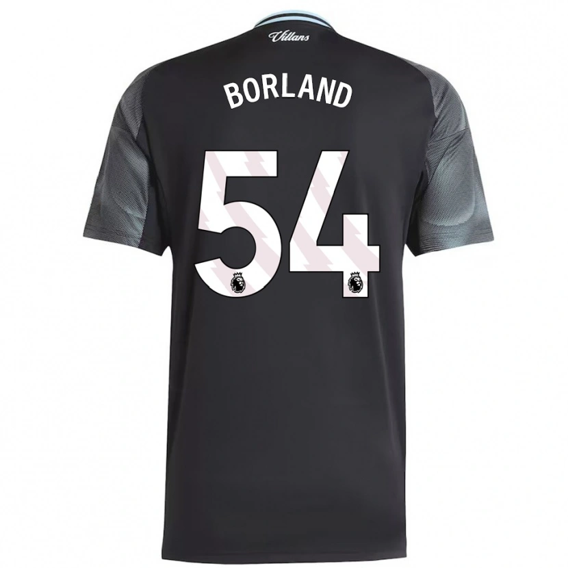 Danxen Herren Aidan Borland #54 Schwarz Himmelblau Auswärtstrikot Trikot 2025/26 T-Shirt
