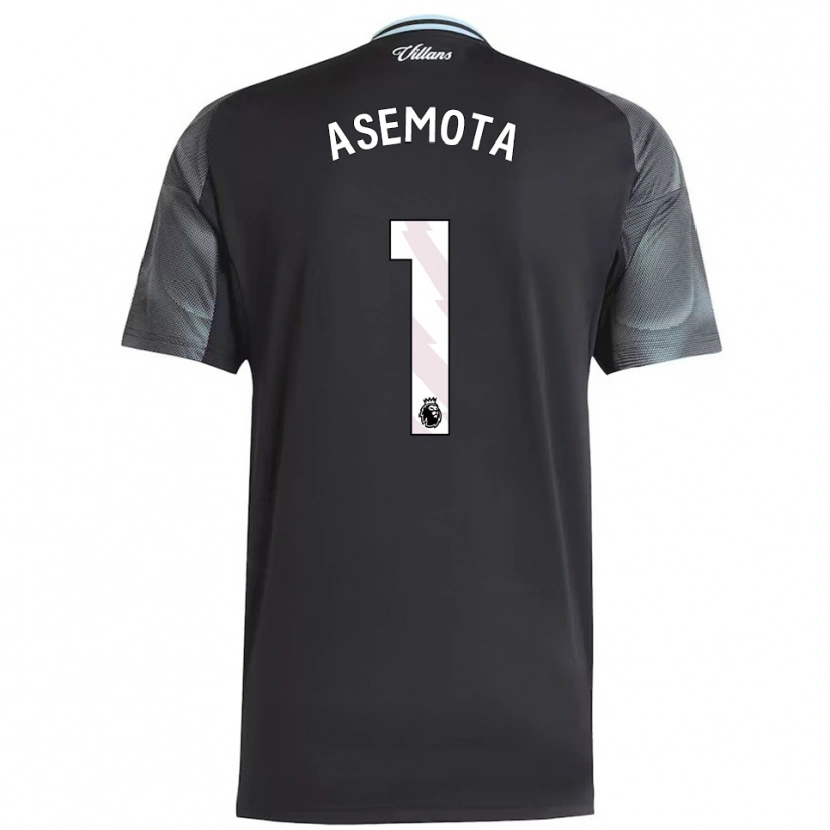 Danxen Herren Owen Asemota #1 Schwarz Himmelblau Auswärtstrikot Trikot 2025/26 T-Shirt