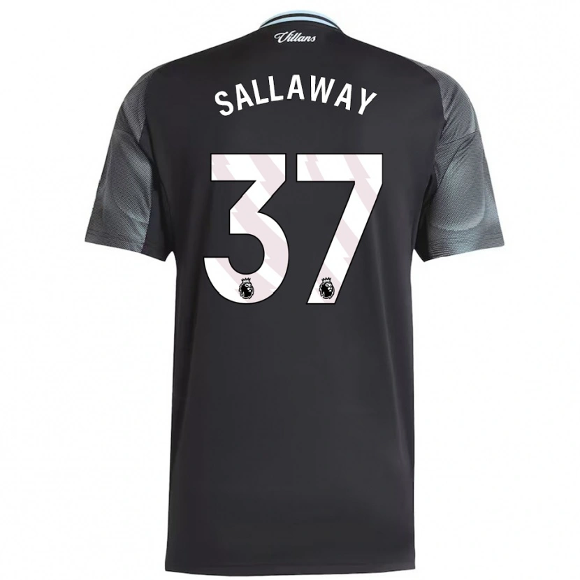 Danxen Herren Lydia Sallaway #37 Schwarz Himmelblau Auswärtstrikot Trikot 2025/26 T-Shirt