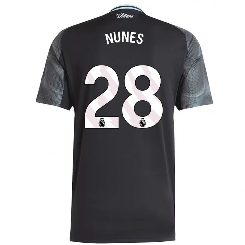 Danxen Herren Gabi Nunes #28 Schwarz Himmelblau Auswärtstrikot Trikot 2025/26 T-Shirt