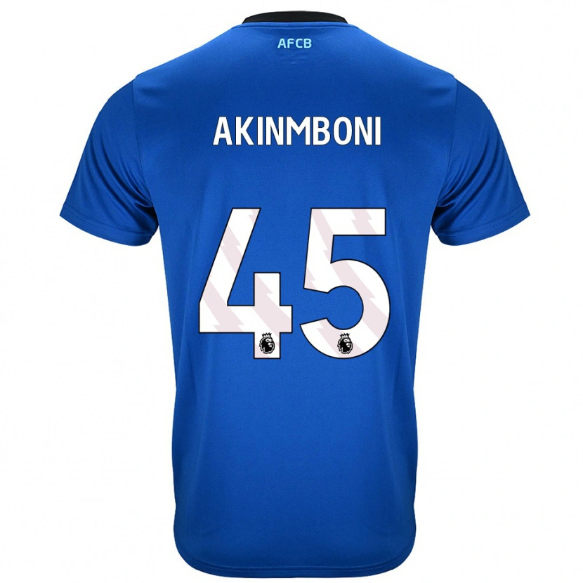 Danxen Herren Matai Akinmboni #45 Blau Schwarz Auswärtstrikot Trikot 2025/26 T-Shirt