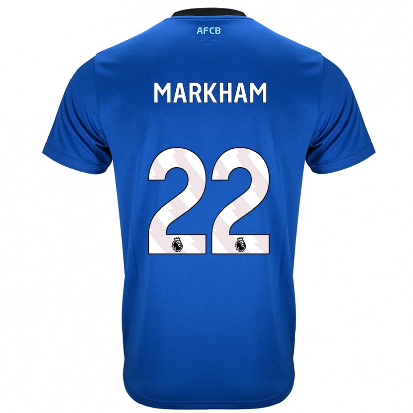 Danxen Herren Jenna Markham #22 Blau Schwarz Auswärtstrikot Trikot 2025/26 T-Shirt
