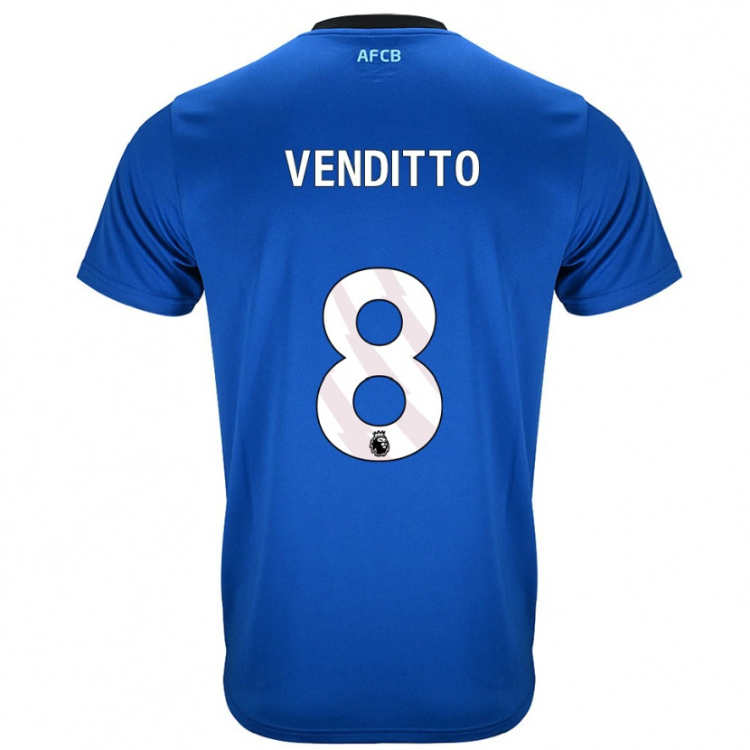 Danxen Herren Olivia Venditto #8 Blau Schwarz Auswärtstrikot Trikot 2025/26 T-Shirt