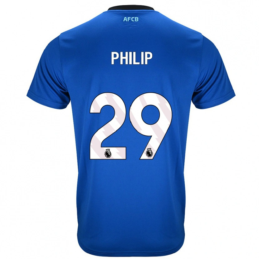 Danxen Herren Philip Billing #29 Blau Schwarz Auswärtstrikot Trikot 2025/26 T-Shirt