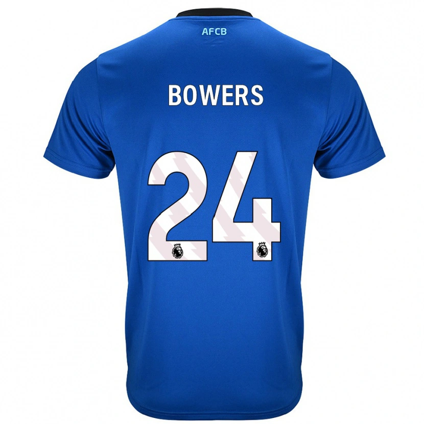 Danxen Herren Kelci Bowers #24 Blau Schwarz Auswärtstrikot Trikot 2025/26 T-Shirt
