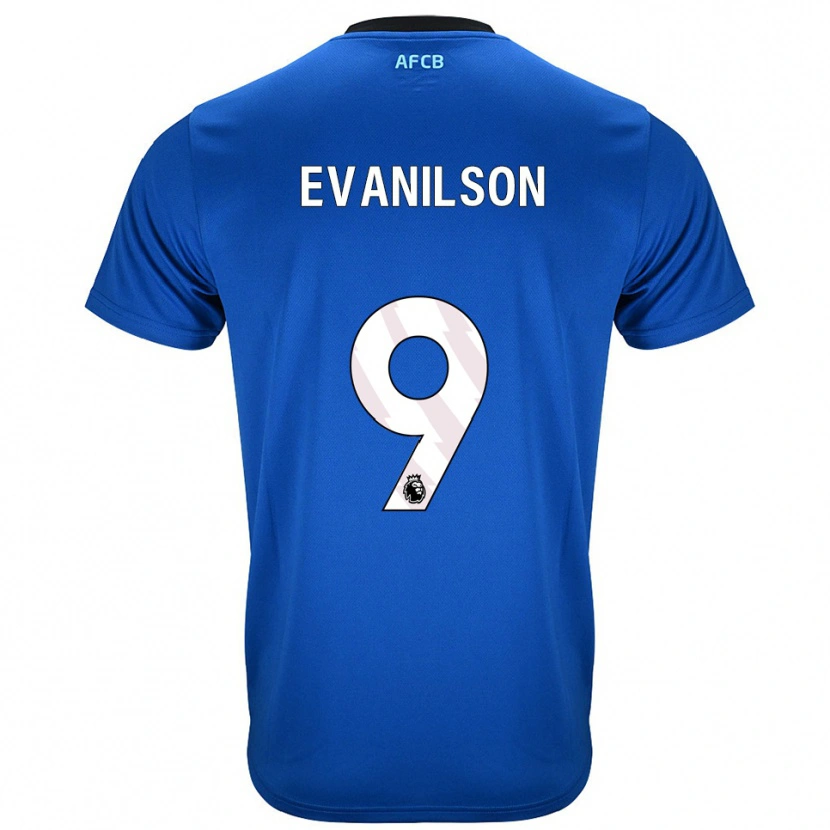 Danxen Herren Evanilson #9 Blau Schwarz Auswärtstrikot Trikot 2025/26 T-Shirt