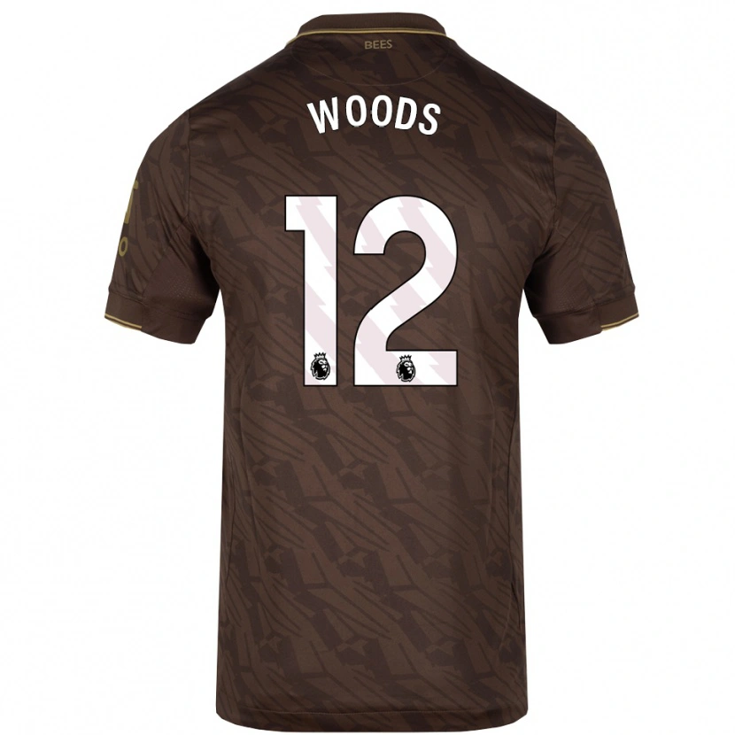 Danxen Herren Nikki Woods #12 Braun Gold Auswärtstrikot Trikot 2025/26 T-Shirt