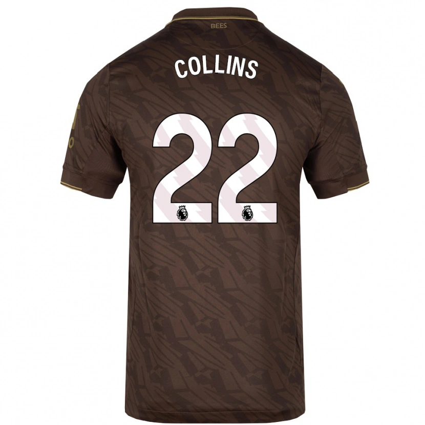 Danxen Herren Nathan Collins #22 Braun Gold Auswärtstrikot Trikot 2025/26 T-Shirt