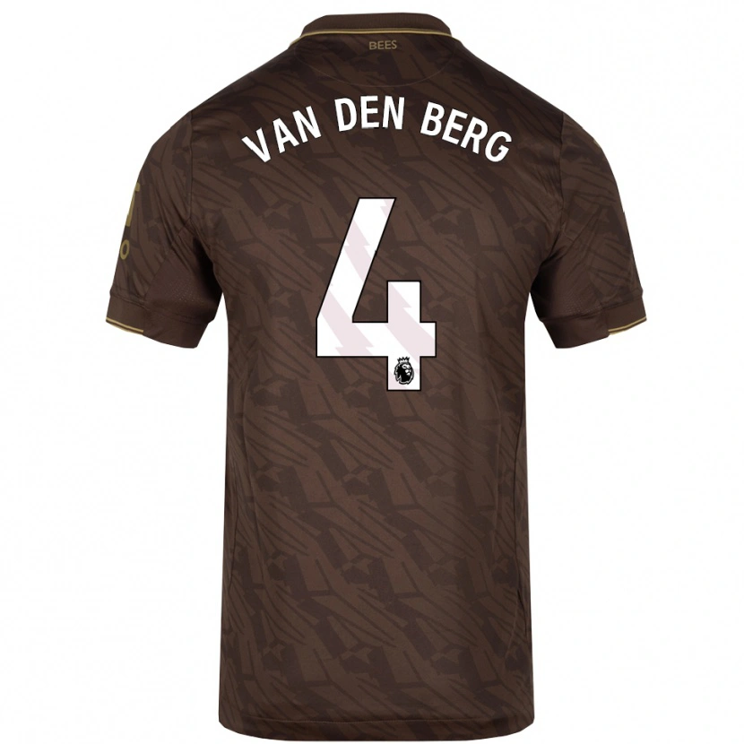Danxen Herren Sepp Van Den Berg #4 Braun Gold Auswärtstrikot Trikot 2025/26 T-Shirt